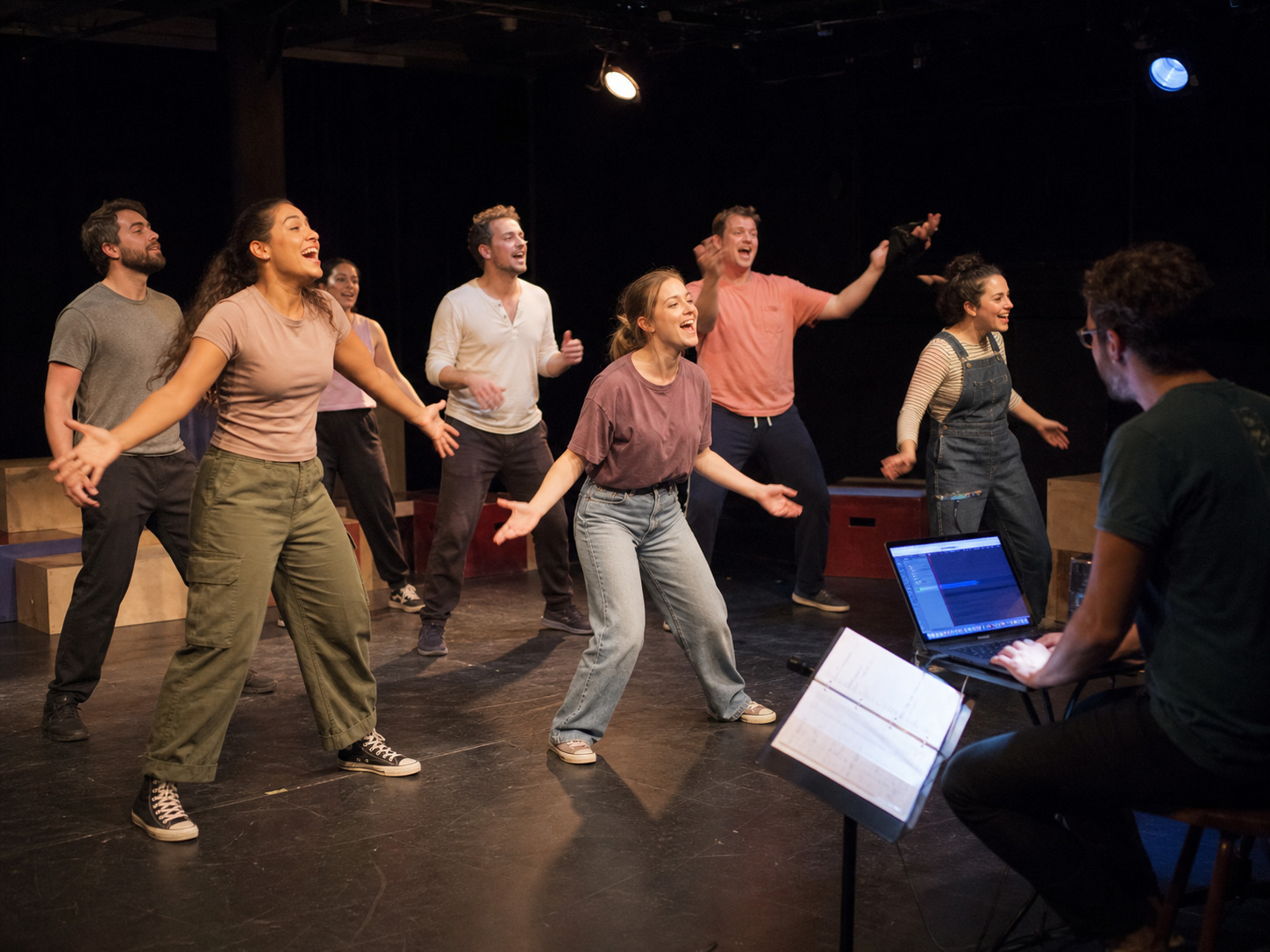 Godspell Rehearsals Need a Track Plan That Can Move